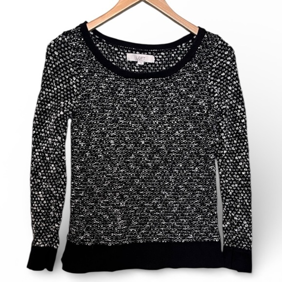 LOFT Sweaters - LOFT Monochrome Textured Women's Sweater black and white size small